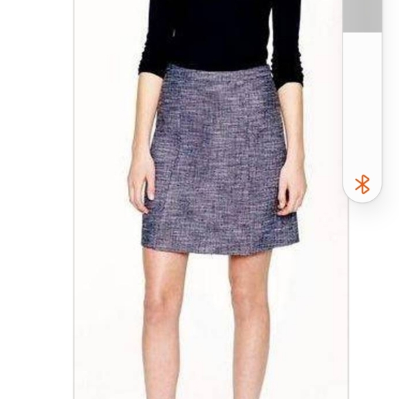 J Crew navy tweed skirt - Picture 2 of 10